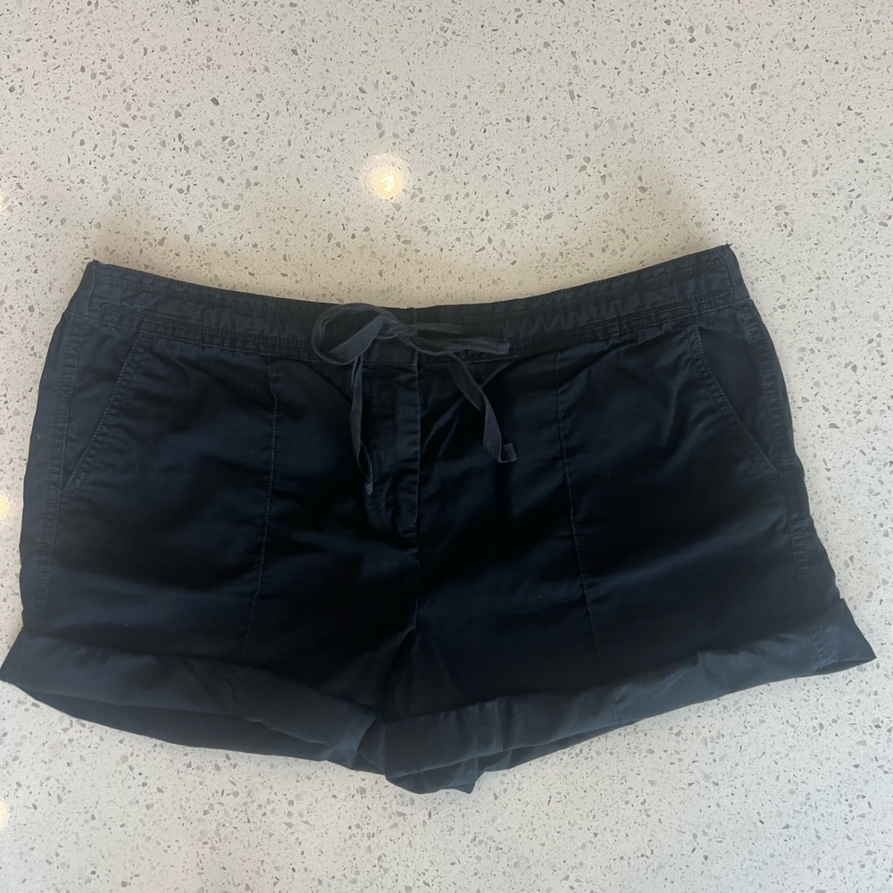 Lou & Grey Rolled Hem Tie Waist Shorts - Black 14